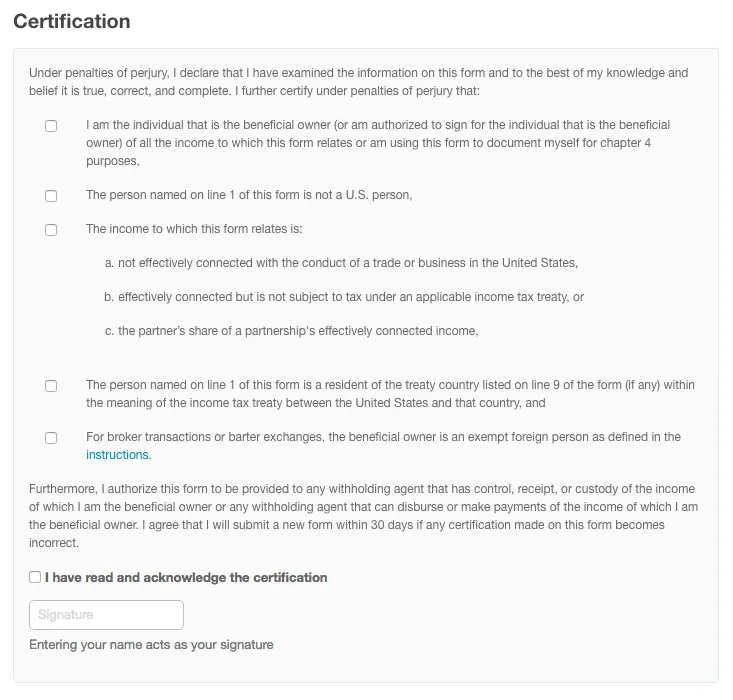 税务表格W-8BEN如何填写 Amazon 第5张-跨境狗 w8ben tax form
