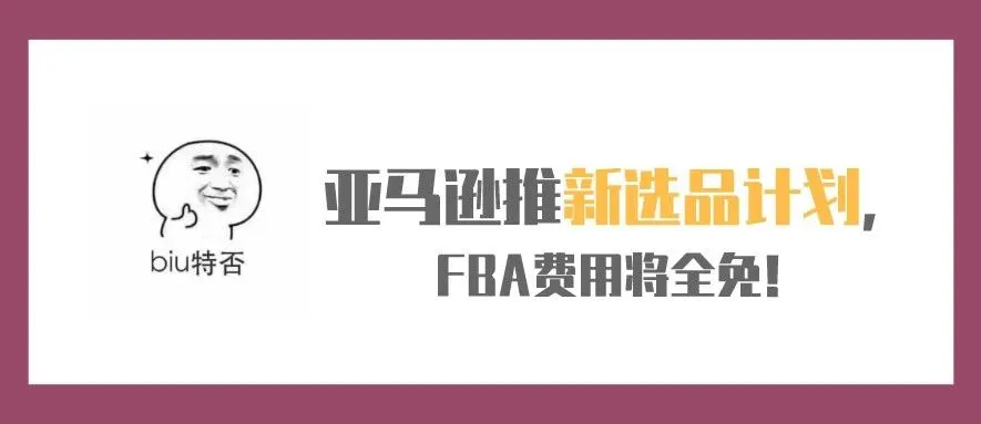 喜讯!亚马逊推新选品计划,FBA费用将全免!