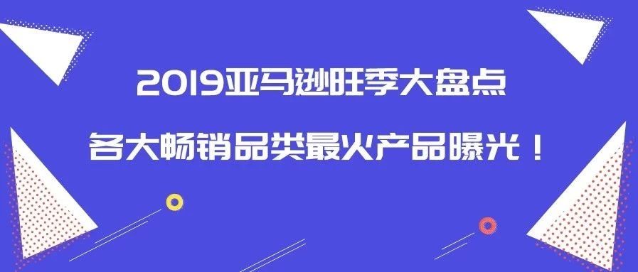 2019亚马逊旺季大盘点：各大畅销品类最火产品曝光！