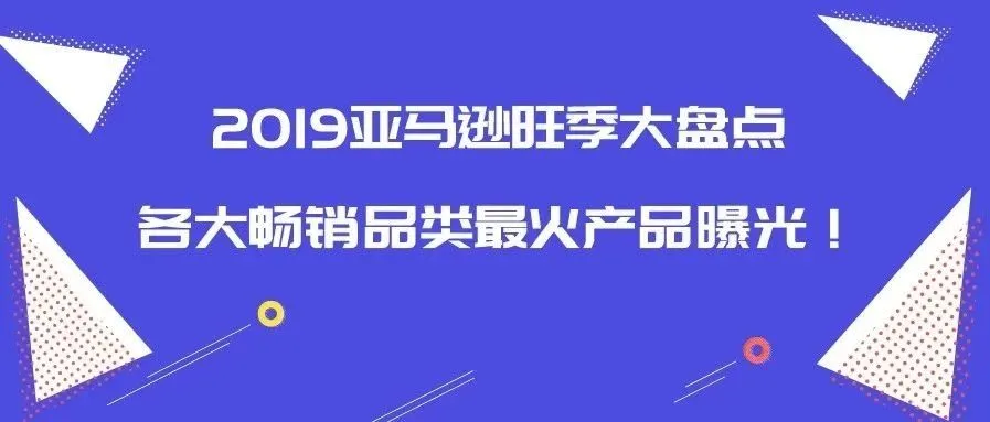 2019亚马逊旺季大盘点:各大畅销品类最火产品曝光!