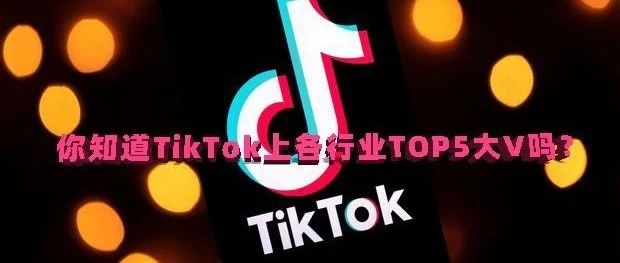 你知道TikTok上各行业TOP5大V吗？（一）