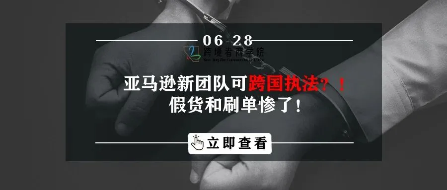 假货和刷单惨了!亚马逊新团队可跨国执法?!