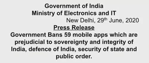 突发！印度政府封禁包括TikTok和微信在内的59款中国厂商开发的应用