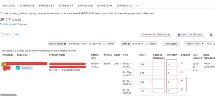 Wish Express海外仓独立库存工具如何使用? Wish Express海外仓独立库存工具如何使用?