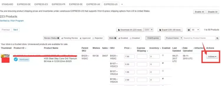 Wish Express海外仓独立库存工具如何使用? Wish Express海外仓独立库存工具如何使用?