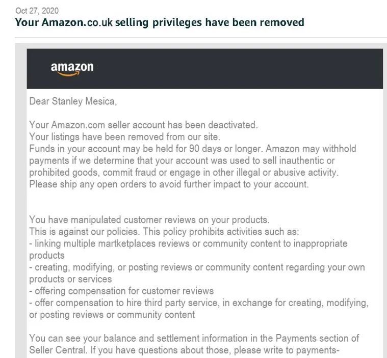 封店 刚刚 合并评论出事了 跨境头条 Amz123亚马逊导航 跨境电商出海门户