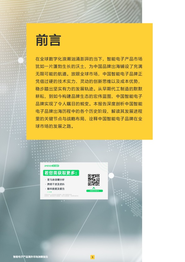 智能电子产品海外市场洞察报告 