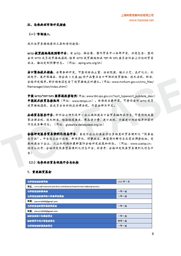 2025年马来西亚市场贸易发展白皮书 