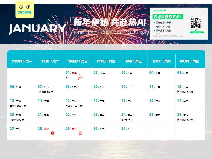 2025跨境电商全球营销日历 
