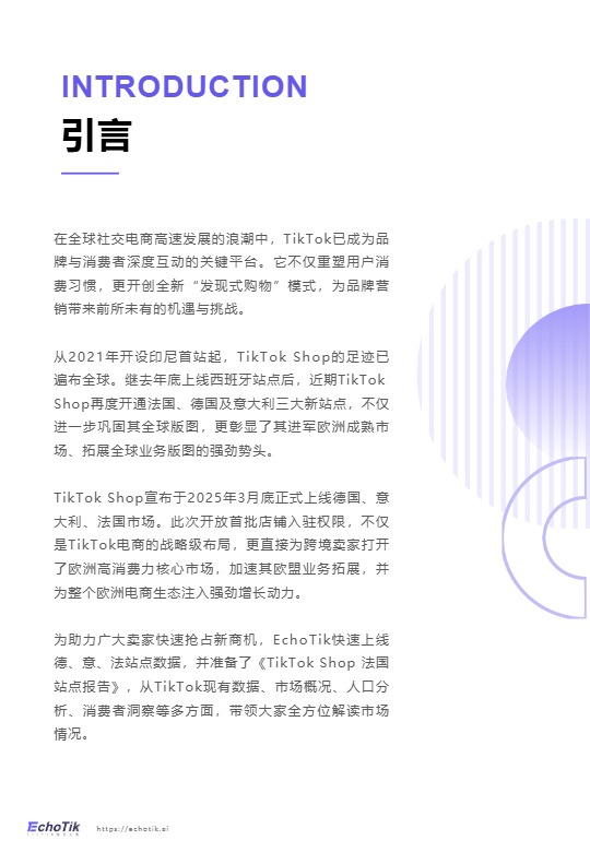 TikTok Shop法国站点新进报告 