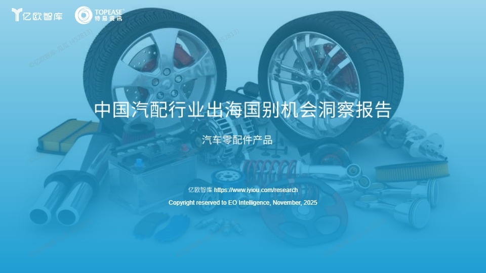 中国汽配行业出海国别机会洞察报告 