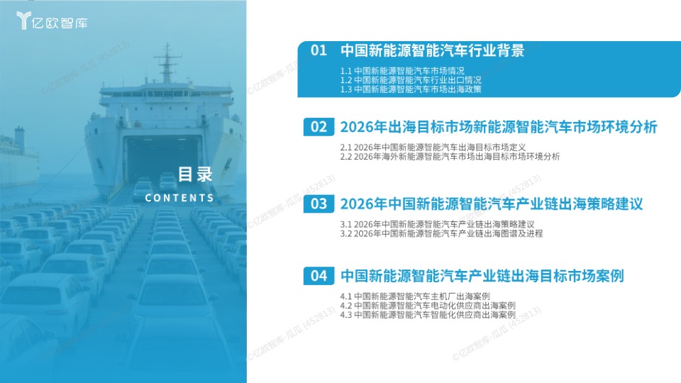 2026中国新能源智能汽车产业链出海研究报告 