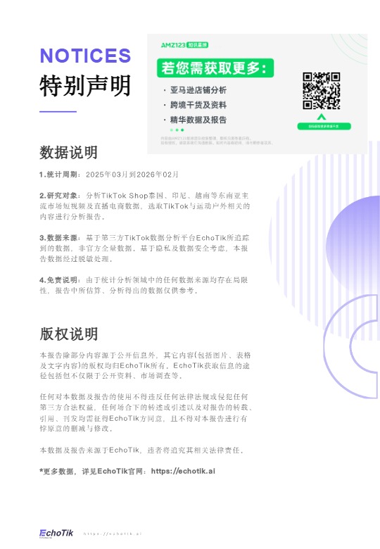 TikTok Shop2026东南亚运动户外类目报告 