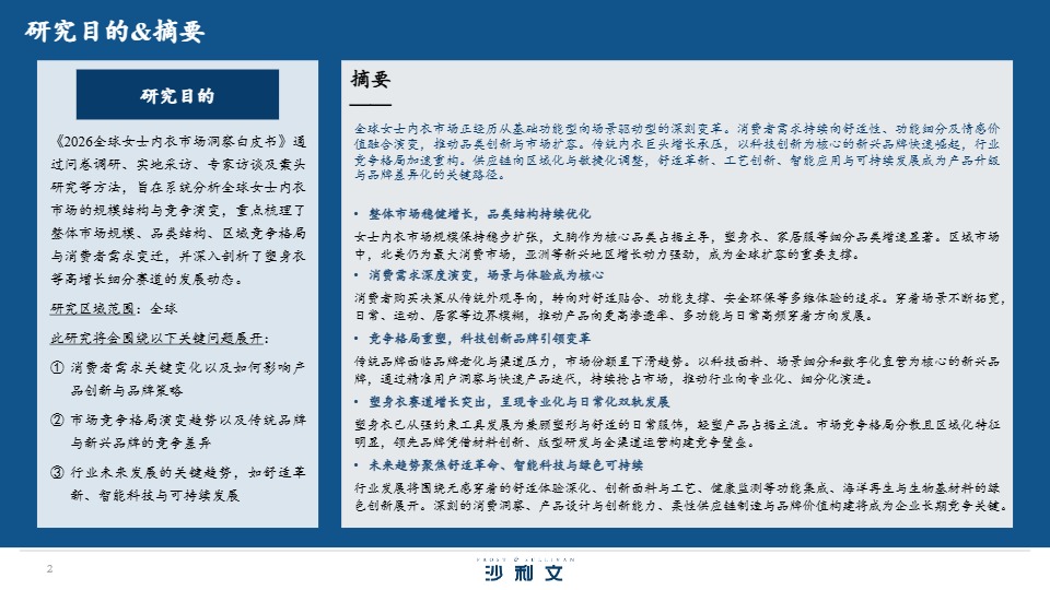 2026全球女士内衣市场洞察白皮书 