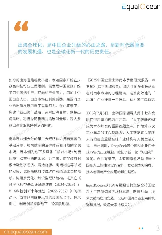 2025中国AI企业出海系列研究：南非篇 