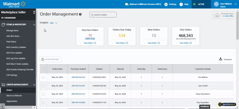 沃尔玛如何管理订单状态？