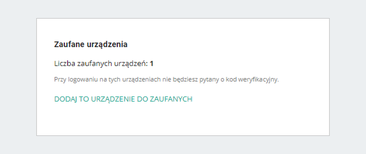 Zaufane urządzenia