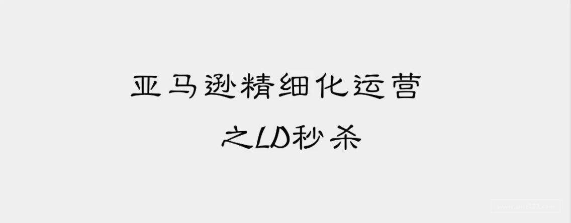 亚马逊精细化运营之LD秒杀