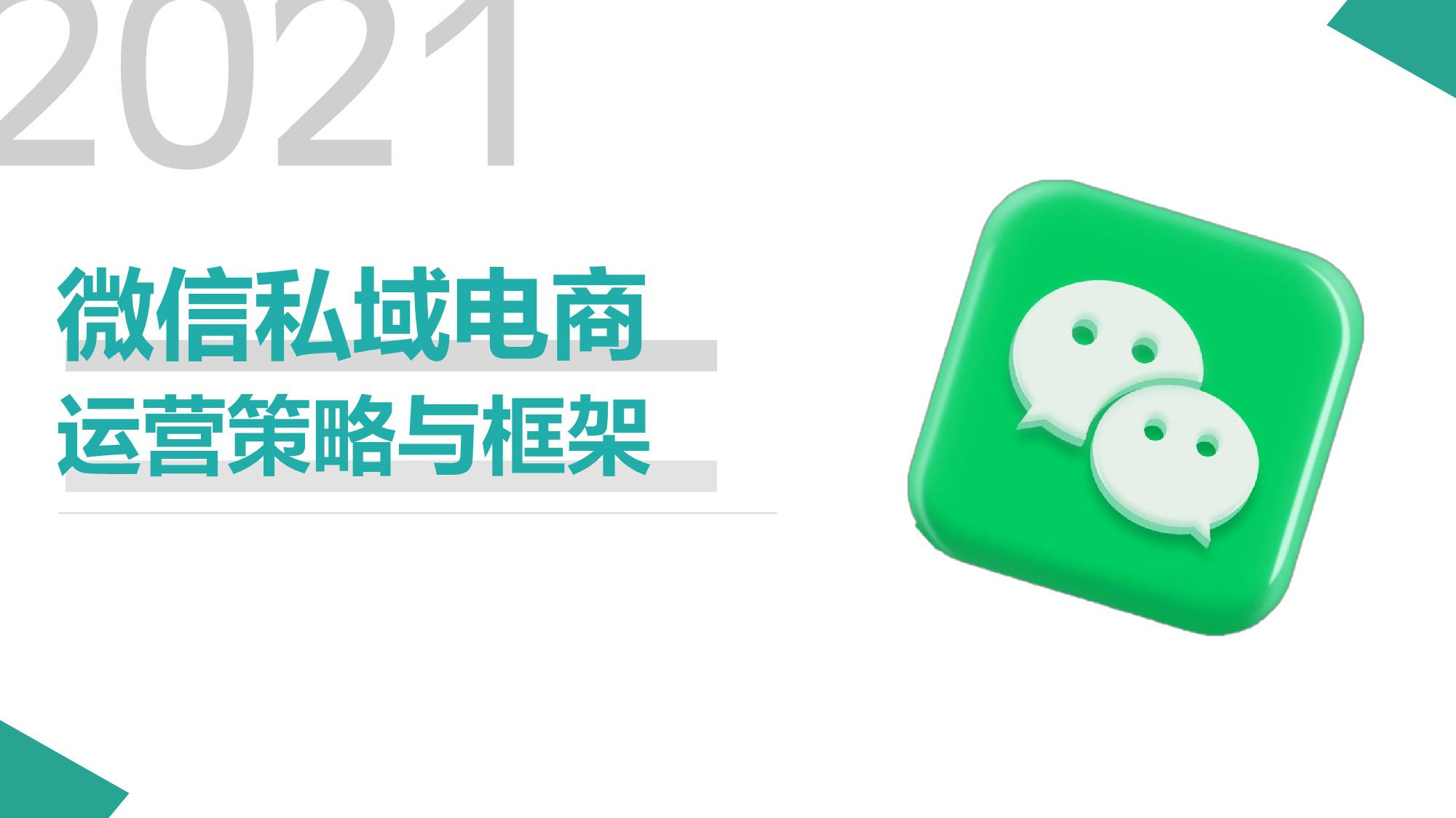 《2021微信私域电商运营策略与框架》PDF下载