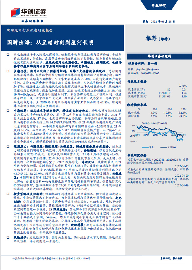 《2022跨境电商行业深度研究报告》PDF下载