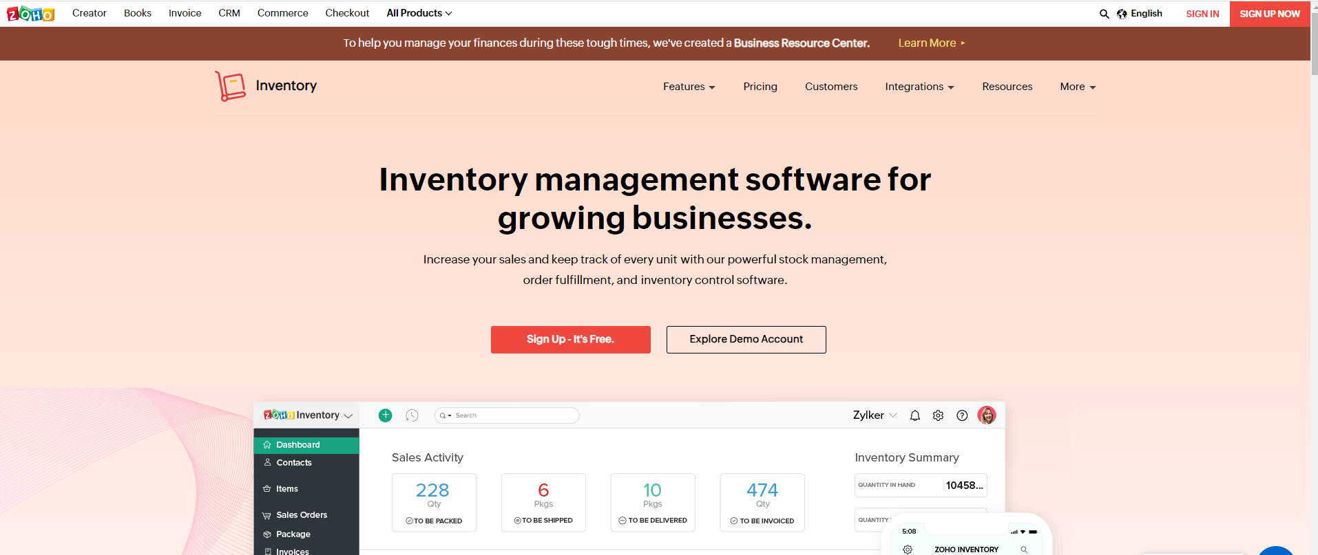 Zoho Inventory