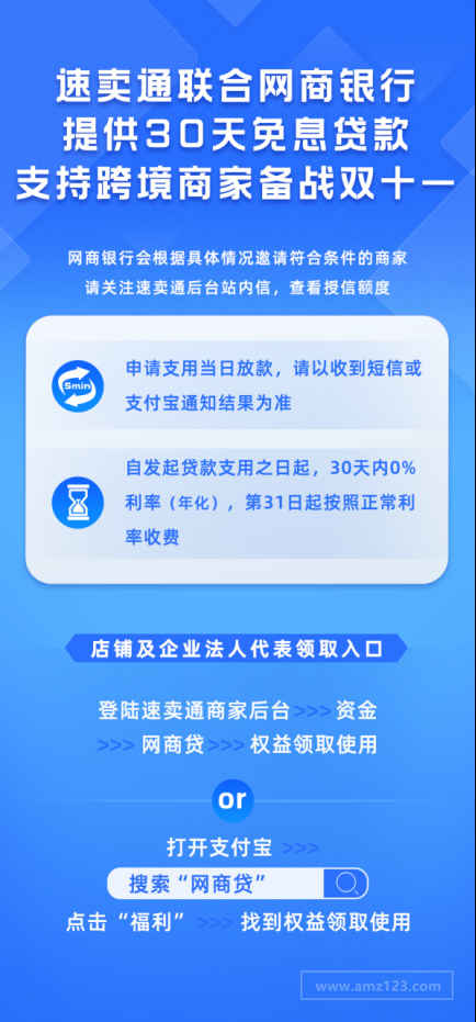 海外双十一前，速卖通为跨境卖家提供30天免息贷款