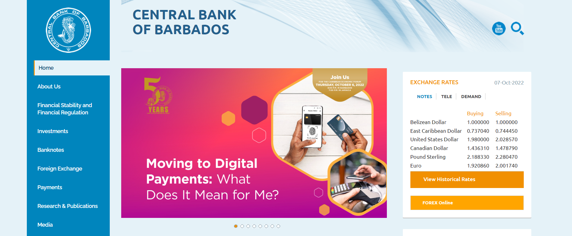 巴巴多斯中央银行（CBB）