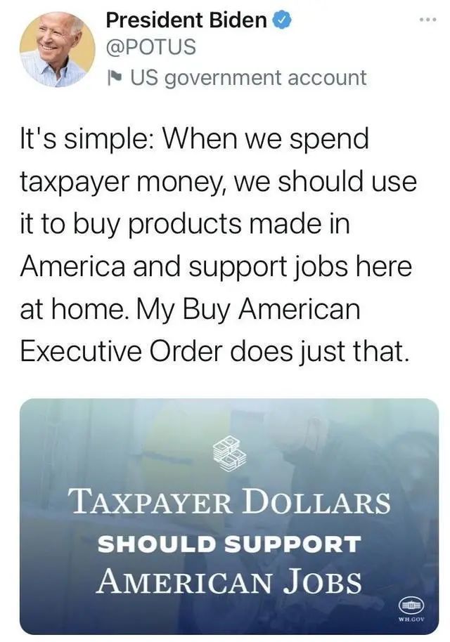 拜登签署“买美国货”行政令，这2类别的中国产品订单量或下跌