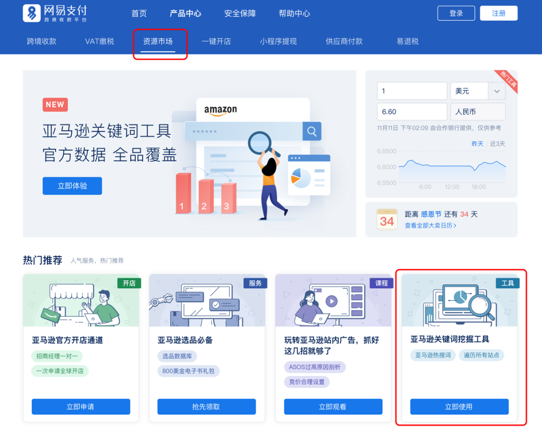 亚马逊关键词工具上线啦
