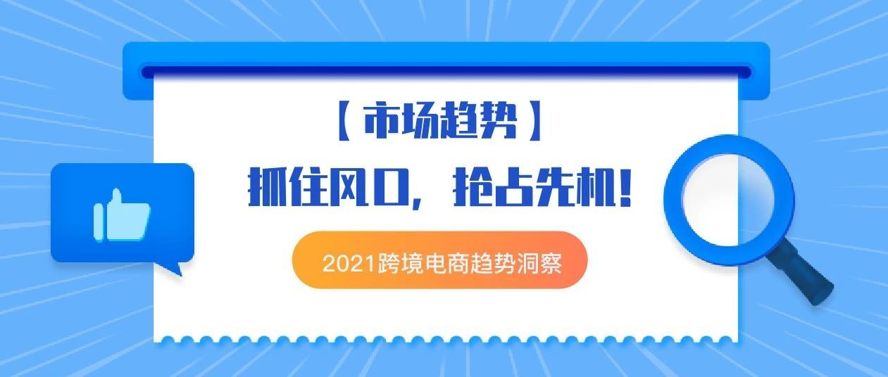 【市场趋势】抓住风口，抢占先机！2021跨境电商趋势洞察