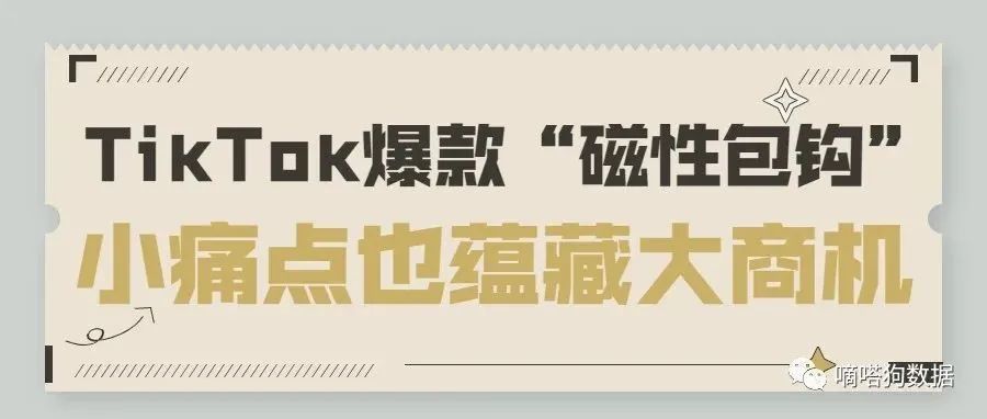 迎来流量高峰！最新TikTok爆款“磁性包钩”，小痛点也蕴藏大商机丨嘀嗒狗