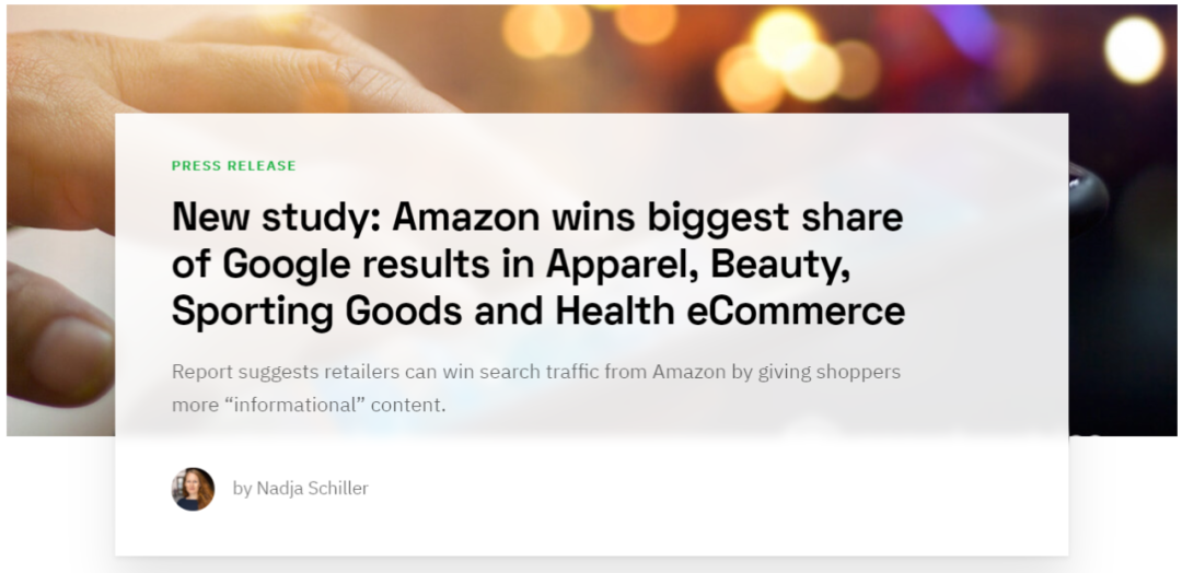 据研究：亚马逊在服装、美容、体育用品和健康电子商务领域的谷歌趋势表现良好！
