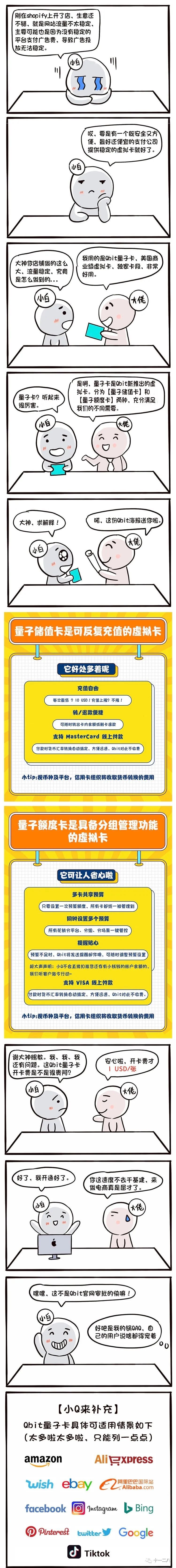 Qbit 量子 虚拟卡 为您提供更好的 花钱 体验 跨境头条 Amz123亚马逊导航 跨境电商出海门户