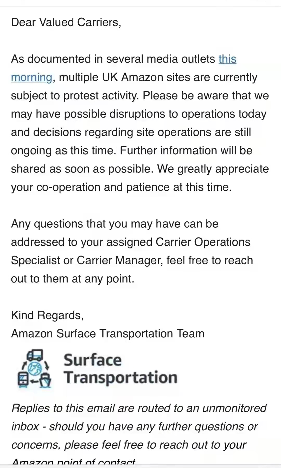 英国的很多亚马逊都无法进仓，再次取消后多条航线的运费很快就会上涨！