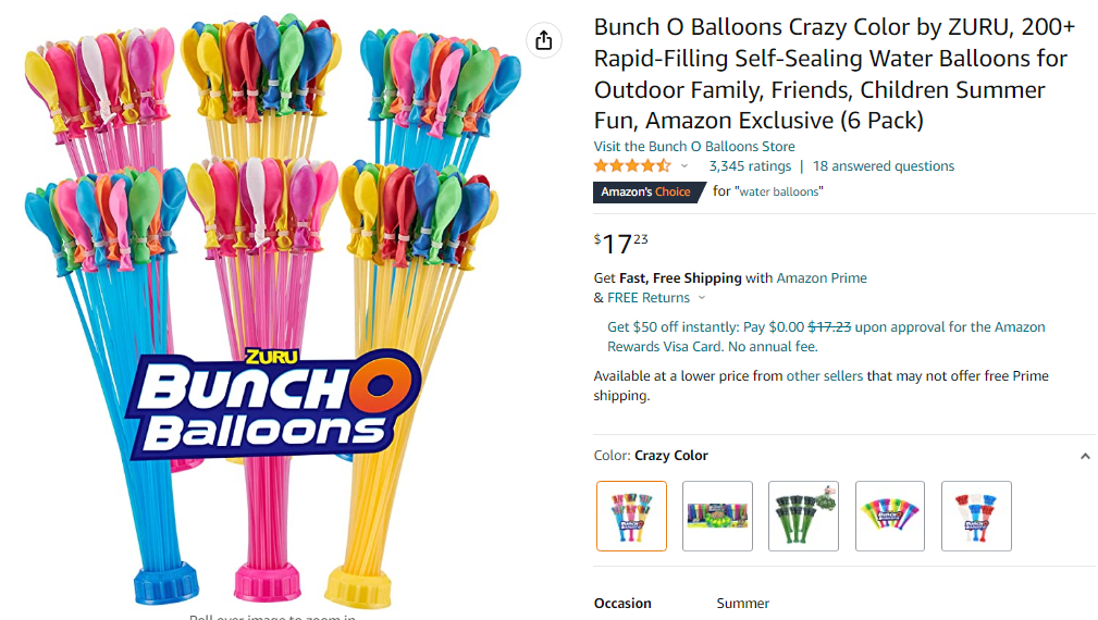 全球卖疯了的水气球BUNCH O BALLOONS，每年都在发案...
