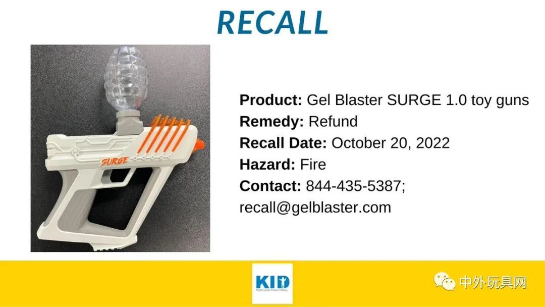Gel Blaster Recalls Gel Blaster SURGE Model 1.0 Toy Guns Due to Fire Hazard