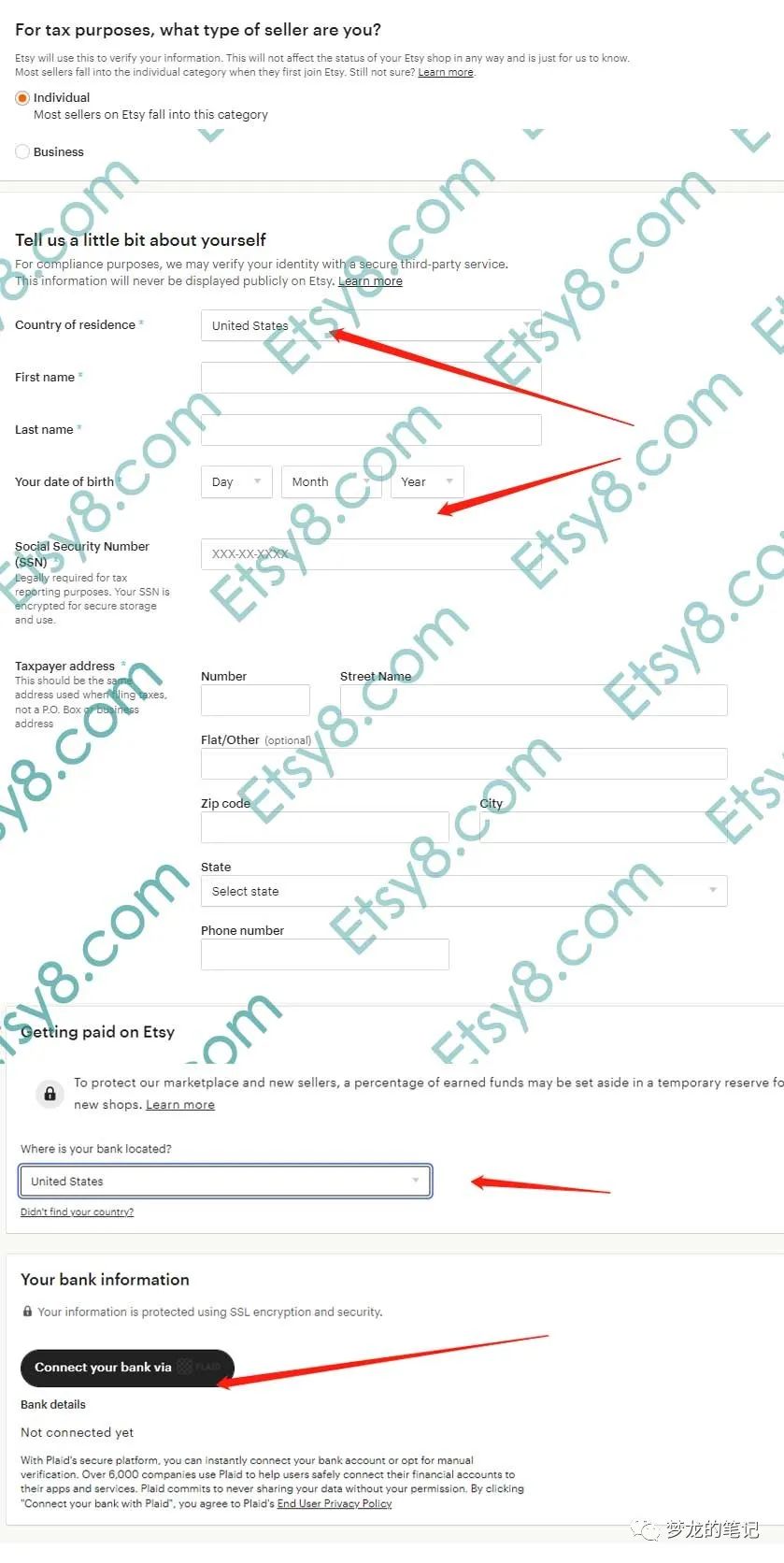 注册etsy邮箱怎么填