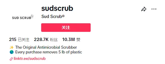 美国护理品牌Sud Scrub在TikTok上大放异彩,一周销售21万美金!