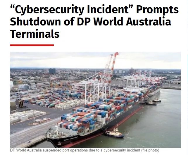 集装箱堆积如山，网络攻击导致澳大利亚港口瘫痪，延误长达一周