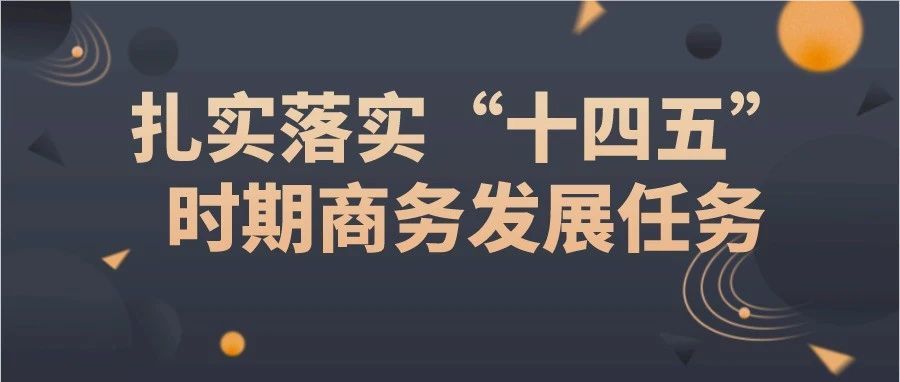 商务部部长王文涛：奋力推动“十四五”时期商务高质量发展
