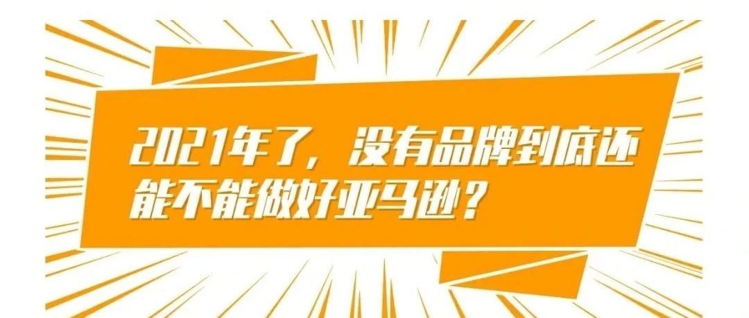 2021了，没品牌还能做好亚马逊吗？