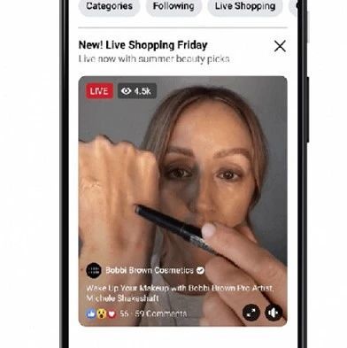 Facebook首次推出购物直播活动，以美容时尚和护肤品牌为主