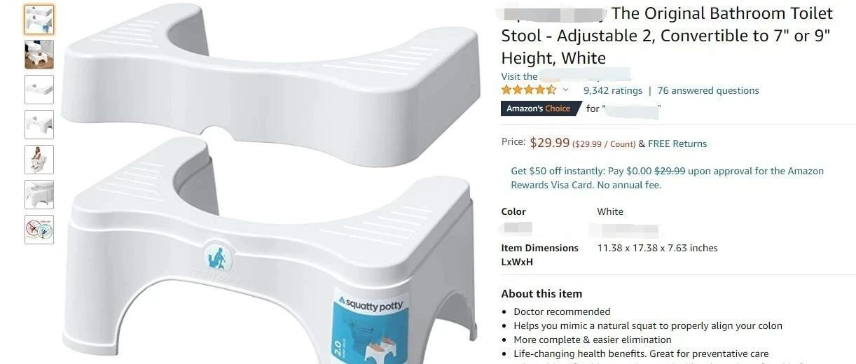 亚马逊爆款---蹲坑式马桶凳---美国专利侵权预警