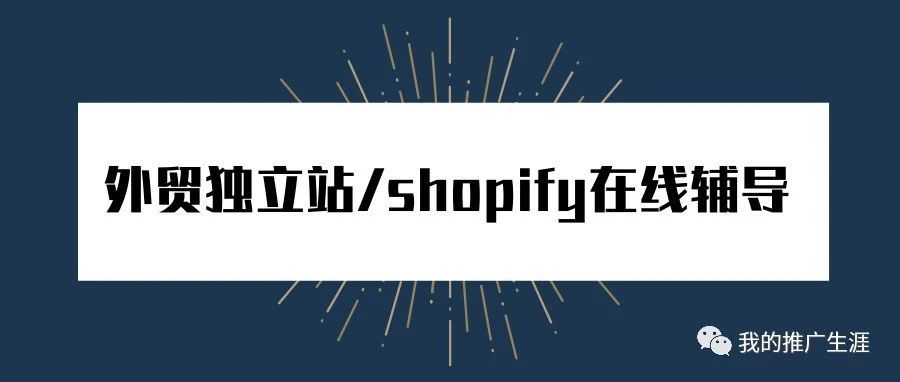 2021年外贸独立站/Shopify在线辅导