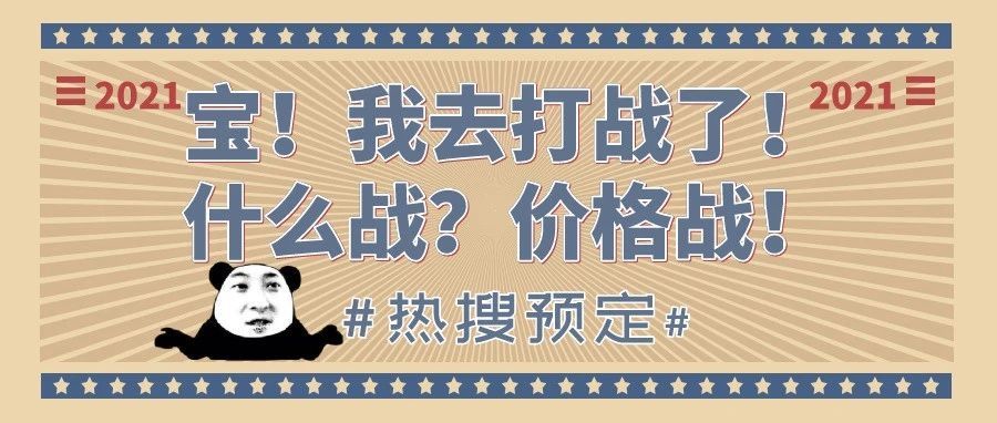 宝，我去打战了，什么战？价格战！