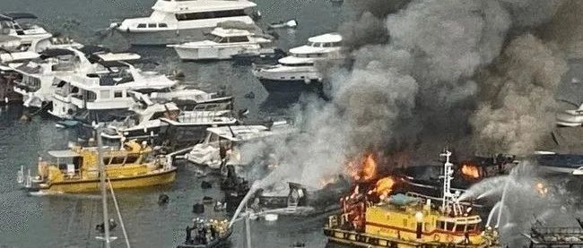 突发！深夜香港海面16艘船起火！扣押3个月，2万集装箱货要被释放！挂靠青岛、江阴、盐田等港口的船起火！