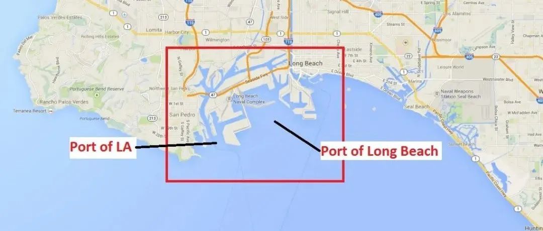 长滩港口平面图