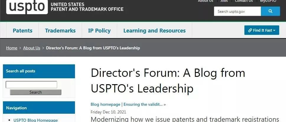 美国专利商标局宣布：2022年专利和商标证书将以电子方式颁发