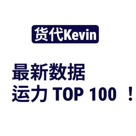 最新船司运力TOP 100排名数据!