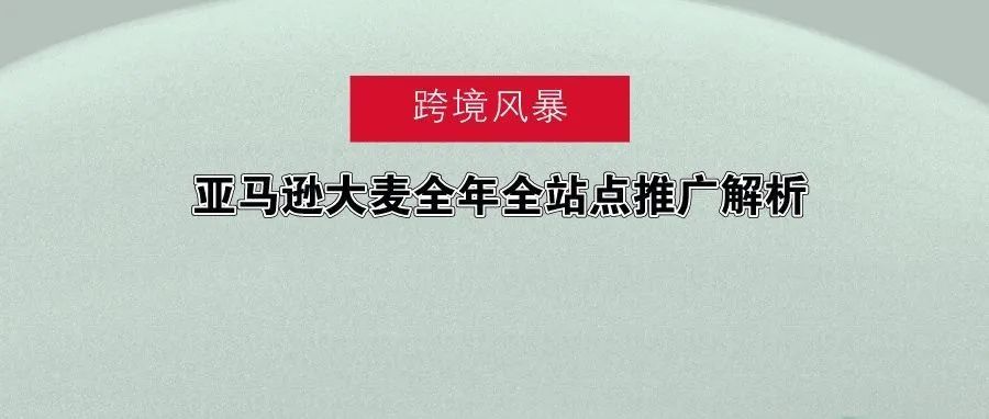 亚马逊大麦全年全站点推广解析